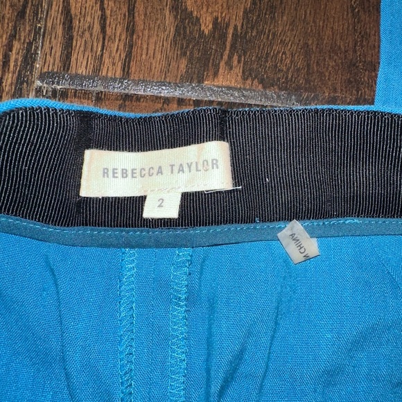 Rebecca Taylor turquoise pants size 2 - Picture 4 of 8